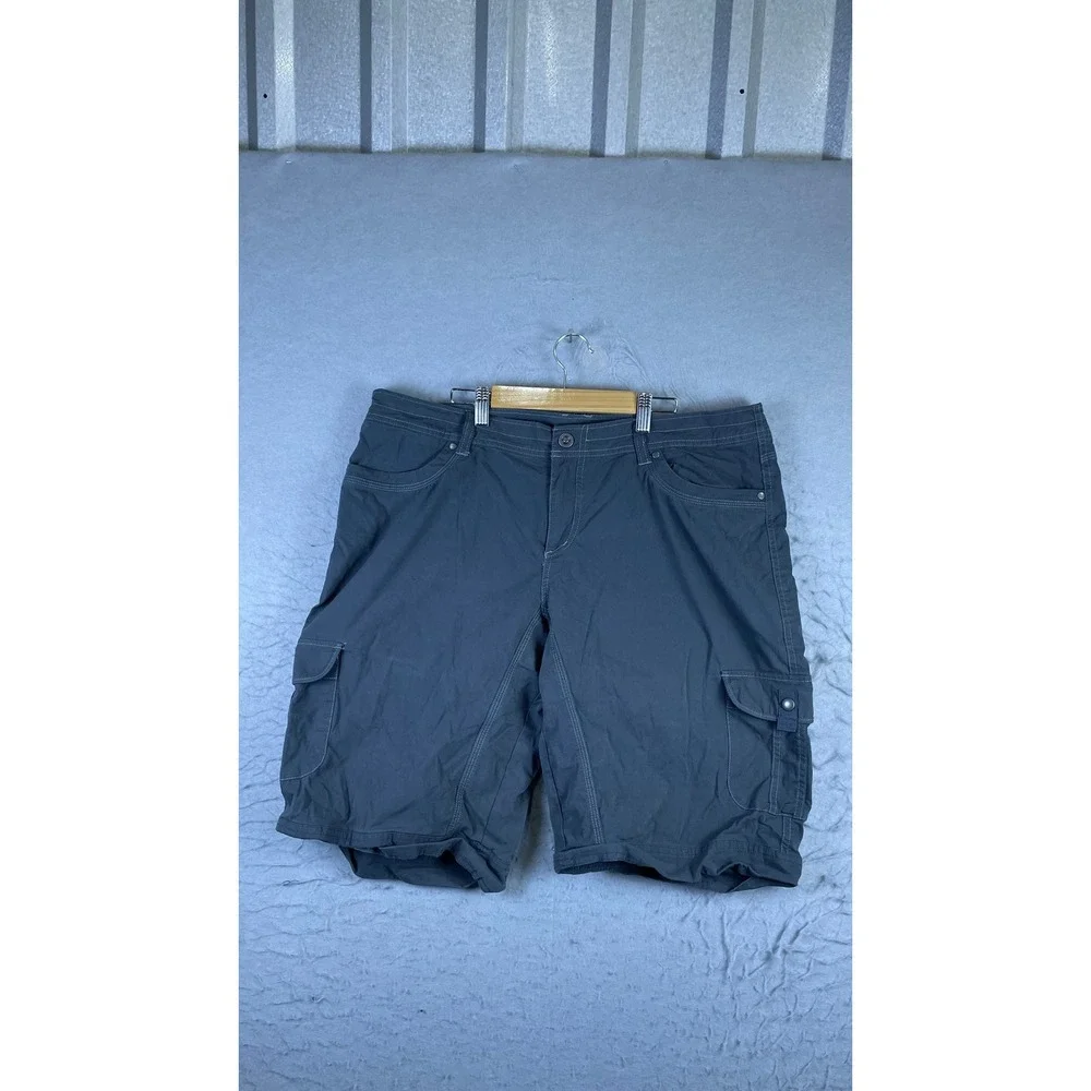 KUHL Cargo Shorts Mens 18W Gray Excellent Outdoor Hiking Multi-Pocket